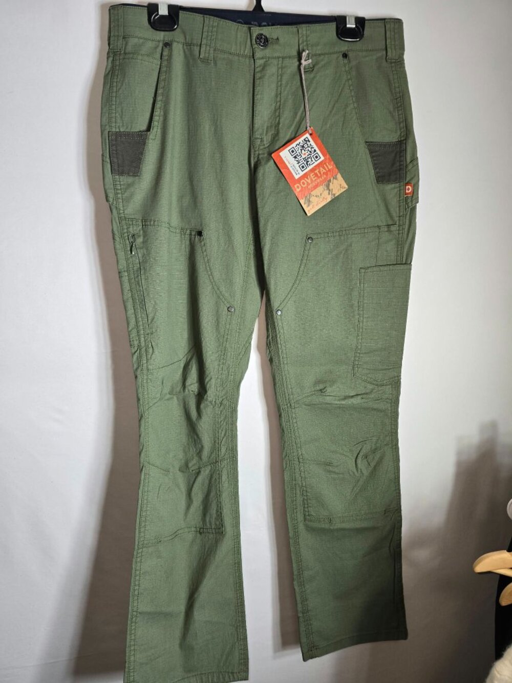 Britt X Ultralight Work Pant from Dovetail Workwear in Lichen Green Ripstop